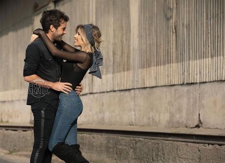 La pareja en la producciÃ³n de tapa de revista GENTE