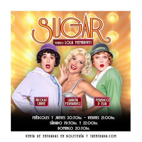 El afiche de Sugar, la obra de teatro que los uniÃ³.