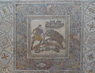 Imagen del mes: Mosaicos de la villa romana de El Hinojal o de Las Tiendas, en las cercanías de Mérida