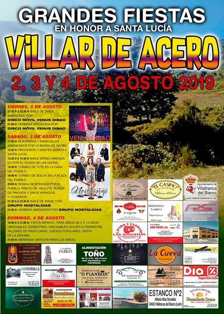 Planes de ocio para el fin de semana en el Bierzo. 2 al 4 de agosto 2019