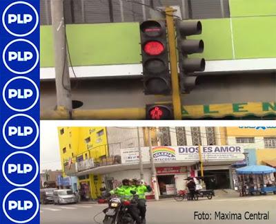 PELIGRO POR SEMÁFOROS MALOGRADOS EN  CAÑETE…