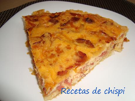 QUICHE LORRAINE DE BACÓN Y CHORIZO