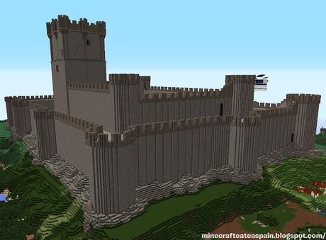 Réplica Minecraft del Castillo de la Atalaya, Villena, Alicante, España.