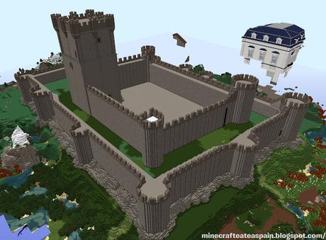 Réplica Minecraft del Castillo de la Atalaya, Villena, Alicante, España.