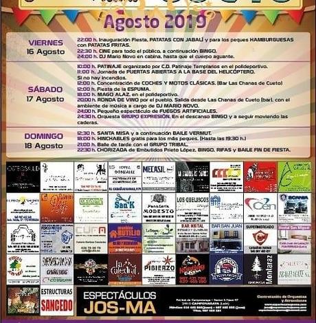 Grandes Fiestas en Cueto. 16 al 18 de agosto 2019