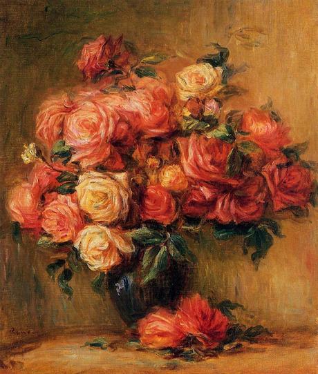 Ramo de rosas 1890-1900 |  Pierre Auguste Renoir |  Pintura al Ã³leo