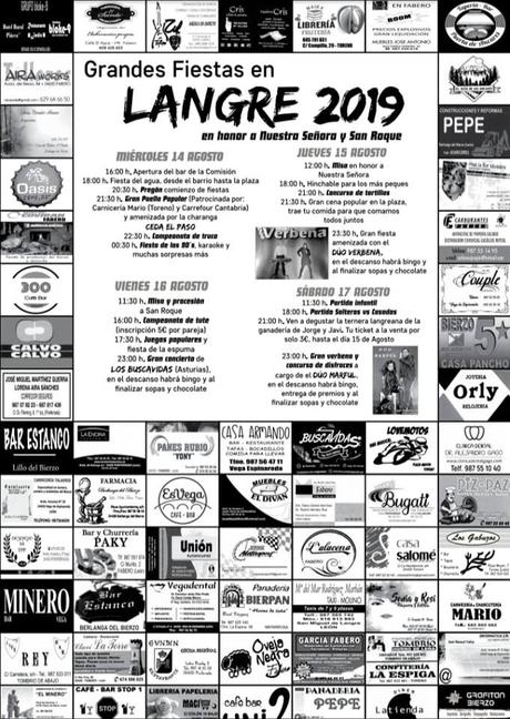 Grandes Fiestas en Langre. 14 al 17 de agosto 2019