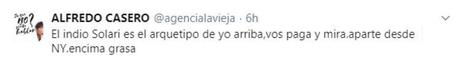 Alfredo Casero apuntó contra el Indio Solari en Twitter.