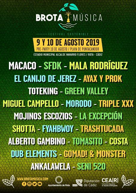 [Noticia] Cartel definitivo del festival sostenible, Brota Música