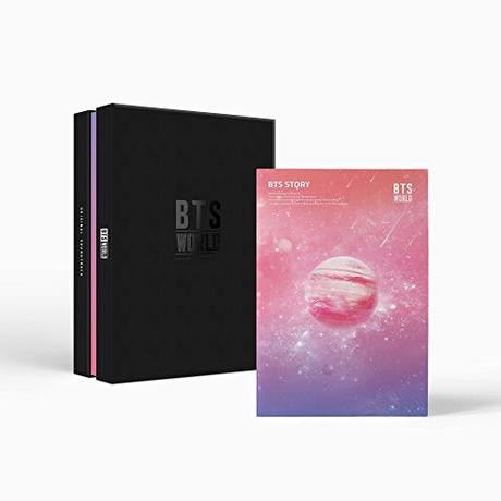 BTS World OST CD 88p Photobook Double Side Photocard Game Coupon Lenticular Card Official Poster 10 Double Sided Photocards and 1 BTS Button Badge