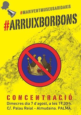 Protesta republicana por las vacaciones de los reyes en el Palacio de Marivent.