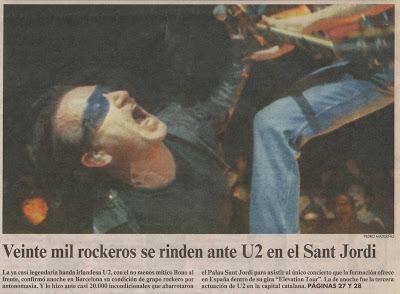 Vídeos de conciertos: U2 el 8 de agosto de 2001 en el Palau Sant Jordi de Barcelona