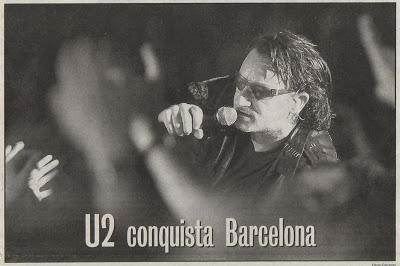 Vídeos de conciertos: U2 el 8 de agosto de 2001 en el Palau Sant Jordi de Barcelona