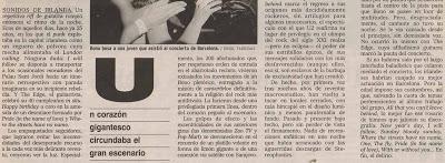 Vídeos de conciertos: U2 el 8 de agosto de 2001 en el Palau Sant Jordi de Barcelona