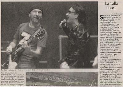 Vídeos de conciertos: U2 el 8 de agosto de 2001 en el Palau Sant Jordi de Barcelona