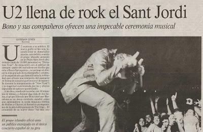 Vídeos de conciertos: U2 el 8 de agosto de 2001 en el Palau Sant Jordi de Barcelona