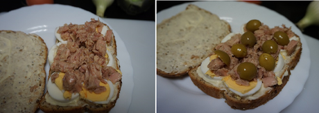 Sándwich con atún y huevo Sándwich con atún y huevo