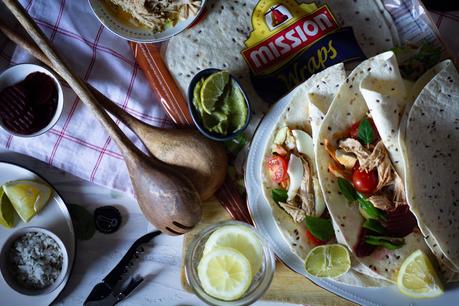 Fajitas de pollo y verduras en  15 minutos . Receta fácil