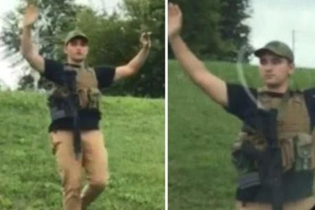 El joven ingresó a la tienda y después salió sin disparar (Foto: Twitter)