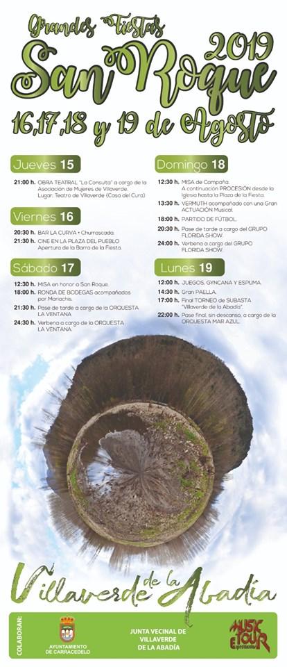 Fiestas de San Roque en Villaverde de la Abadía. 16 al 19 de agosto 2019