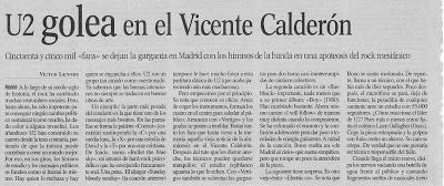 Vídeos de conciertos: U2 el 11 de agosto de 2005 en el Vicente Calderón de Madrid