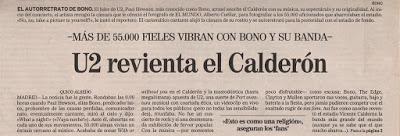 Vídeos de conciertos: U2 el 11 de agosto de 2005 en el Vicente Calderón de Madrid