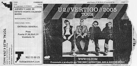 Vídeos de conciertos: U2 el 11 de agosto de 2005 en el Vicente Calderón de Madrid