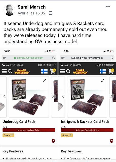 Ciclos de vida cada vez mas cortos en GW (Necromunda y otros)