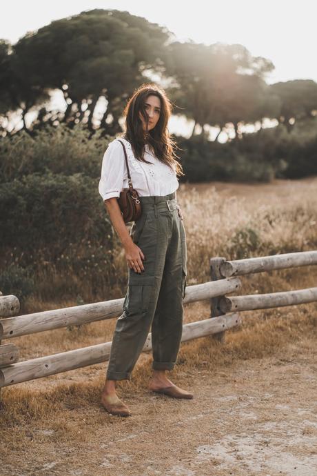 PANTALONES CARGO+BLUSA BOHO+SUPER HAUL DE ZARA