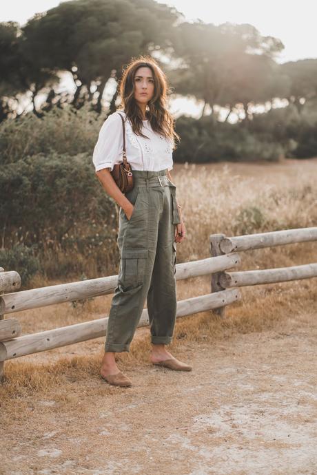 PANTALONES CARGO+BLUSA BOHO+SUPER HAUL DE ZARA