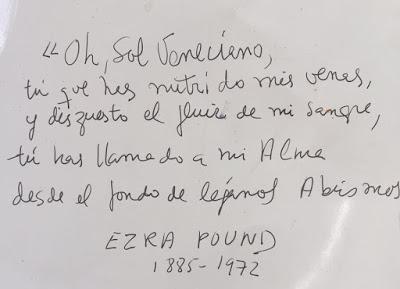 VENECIA, EZRA POUND,