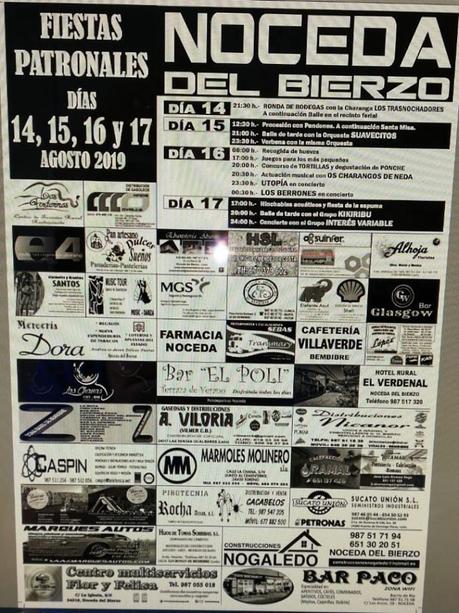 Fiestas patronales en Noceda del Bierzo. 14 al 17 de agosto 2019 Fiestas patronales en Noceda del Bierzo. 14 al 17 de agosto 2019