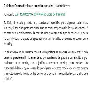 Contradicciones constitucionales II