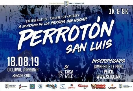 Todo listo para el Perrotón  San Luis 2019, carrera atlética con caninos