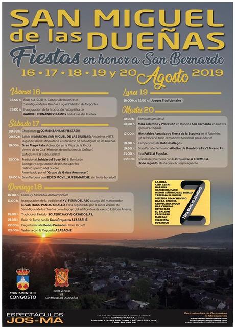 Planes de ocio en El Bierzo para el Puente. 15 al 18 de agosto 2019