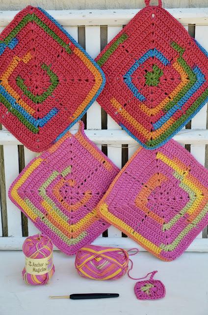 Agarradores de ganchillo. Agarradores de ganchillo.