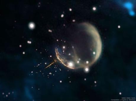 Una estrella de neutrones expulsada de la Vía Láctea