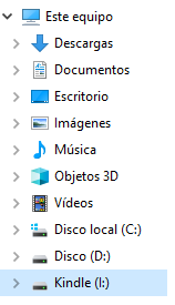 Kindle en win 10