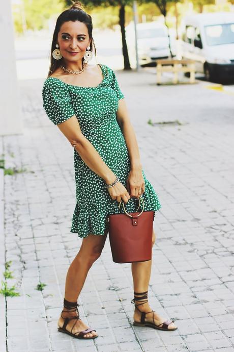 Vestido verde de florecitas Vestido verde de florecitas