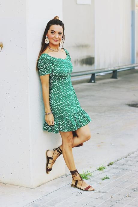 Vestido verde de florecitas Vestido verde de florecitas