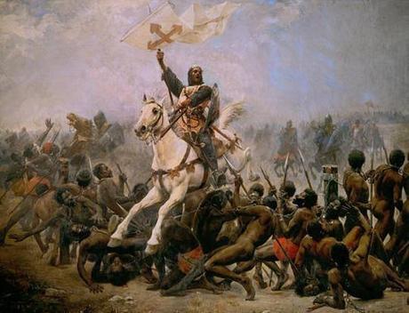Resultado de imagen de Sancho VII de Navarra irrumpe a caballo sobre la Guardia Negra