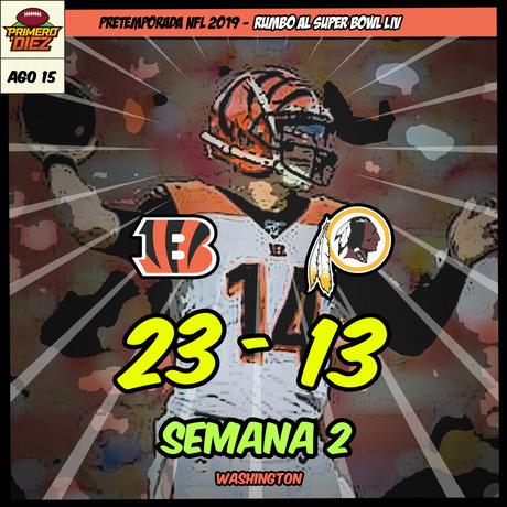 Resultados NFL de la Semana 2 de Pretemporada 2019