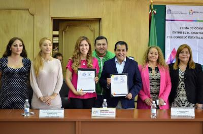 FIRMAN CEMYBS Y AYUNTAMIENTO DE NEZAHUALCÓYOTL CONVENIO PARA EVITAR LA VIOLENCIA DE GÉNERO