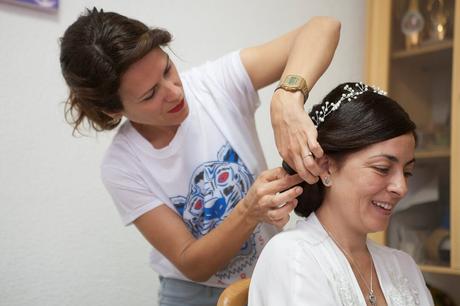 RECOGIDO Y MAQUILLAJE NOVIA SOLE.