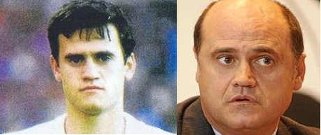 Fernando Gómez cuando debutó y unos años después. 