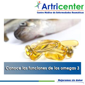 Artricenter: Conoce las funciones de los omegas 3