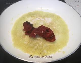 Arroz caldoso con chipirones y bacalao