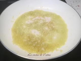 Arroz caldoso con chipirones y bacalao