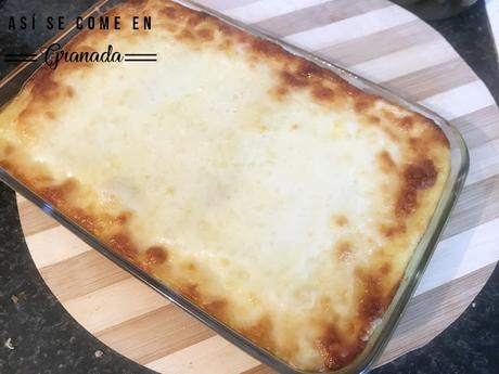 Canelones de atún sin gluten ni lactosa