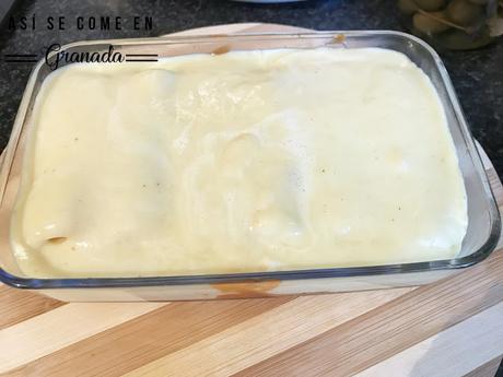 Canelones de atún sin gluten ni lactosa